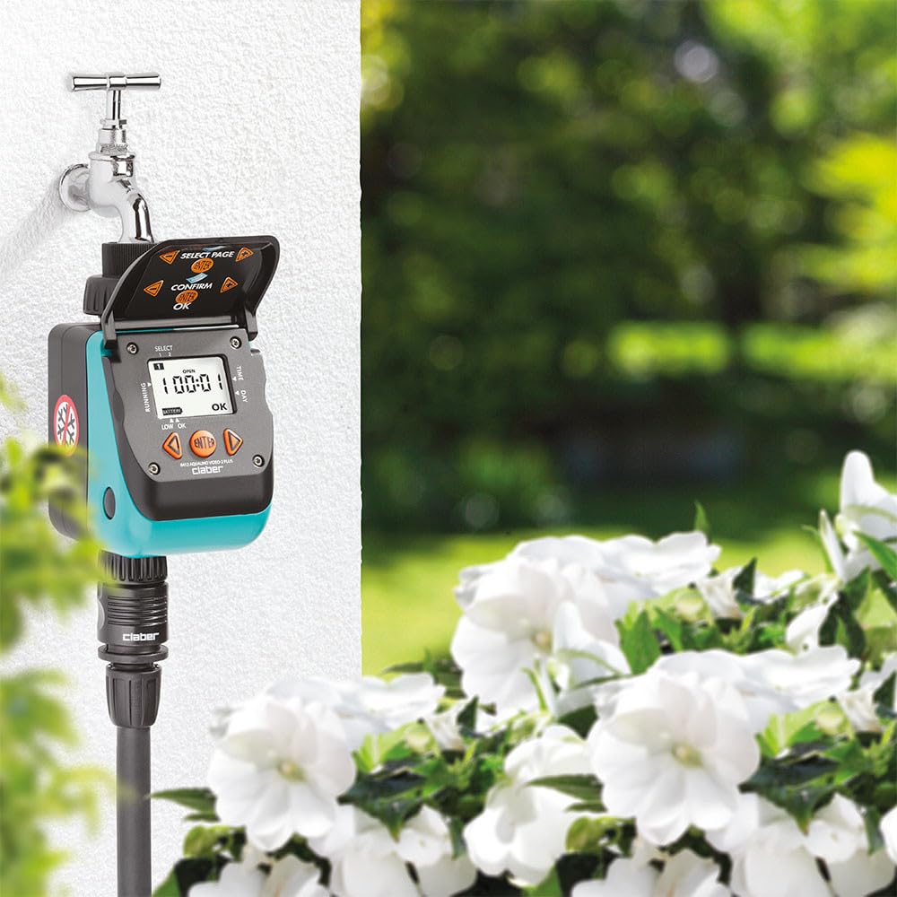 Claber Aquauno Video-2 Plus One-Way Tap Programmer Irrigation Timer