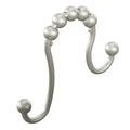 Moen Brushed Nickel Shower Curtain Rings – Double Hook Design, 12 Pack