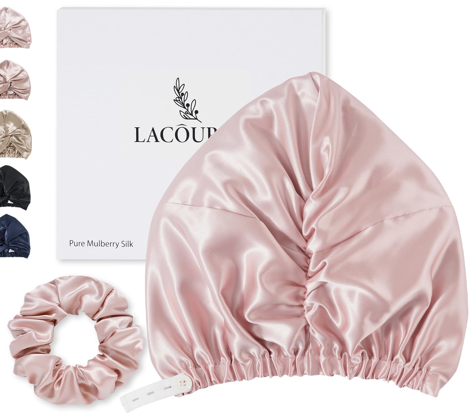 LaCourse 22 Momme Mulberry Silk Bonnet – Double-Layered Hair Wrap