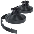 VOUNOT 40m Flexible Garden Edging Border | Plastic Lawn Path - Anthracite
