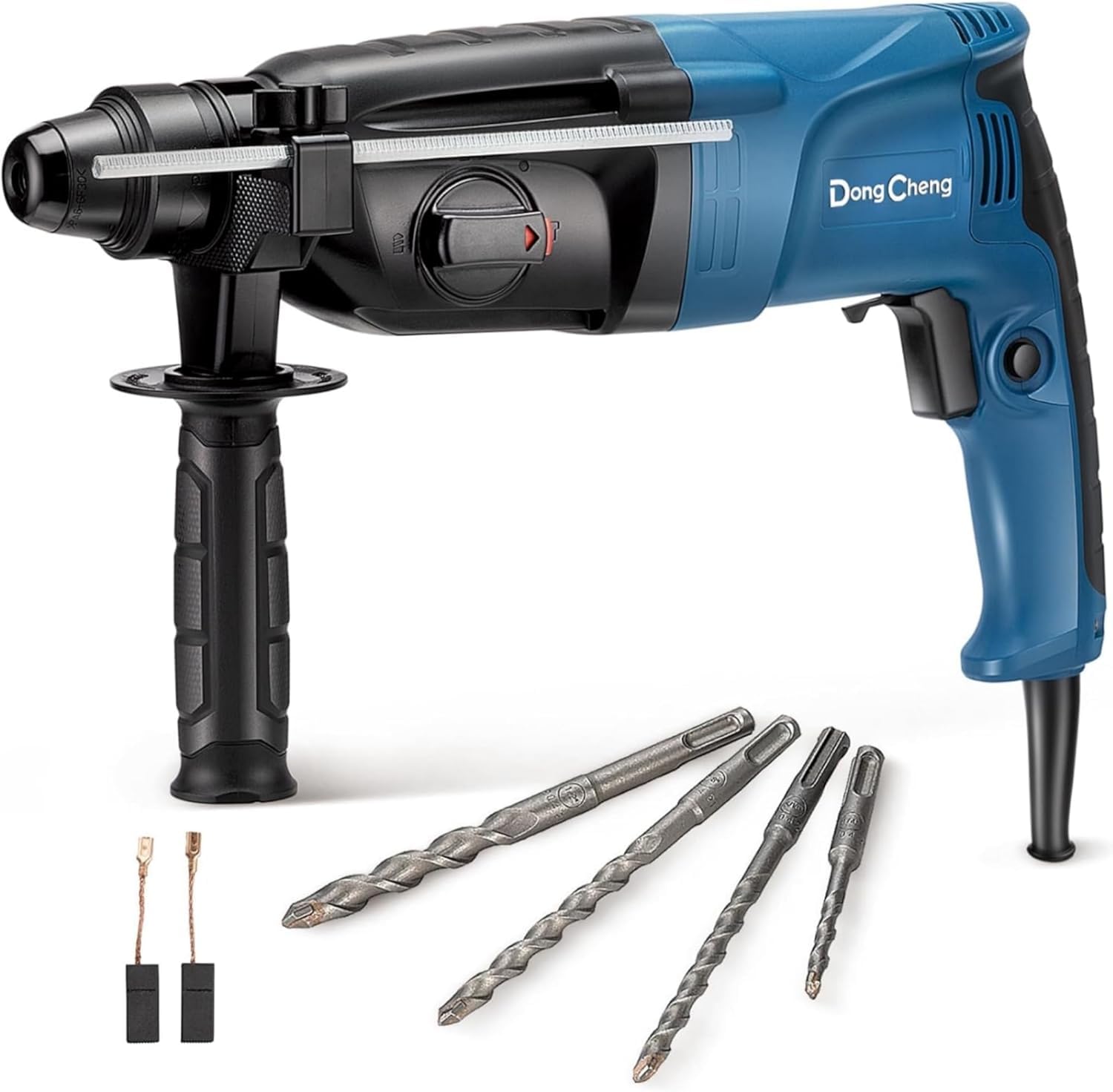DongCheng 1 Inch SDS-PLUS Corded Rotary Hammer Drill with 4 Bits