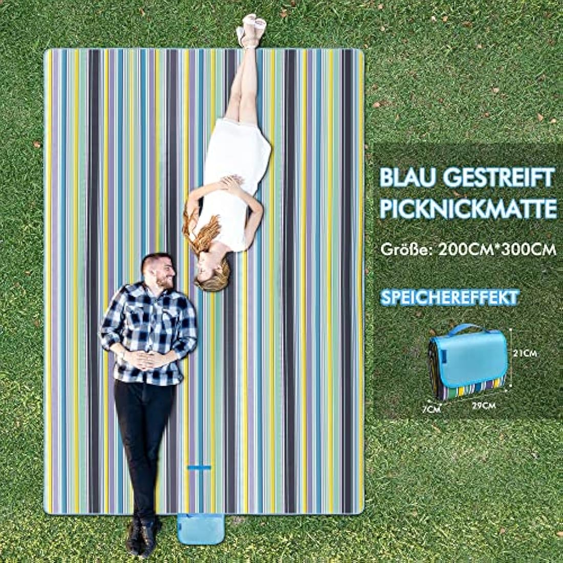 XXL Picnic Blanket – 300x200cm Waterproof Beach Mat