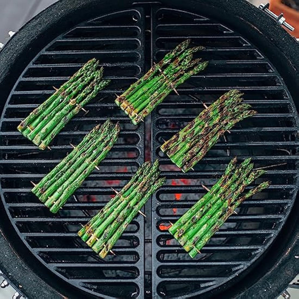 Kamado Joe Classic Half Moon Cast Iron Cooking Grate – Black Sear Grate