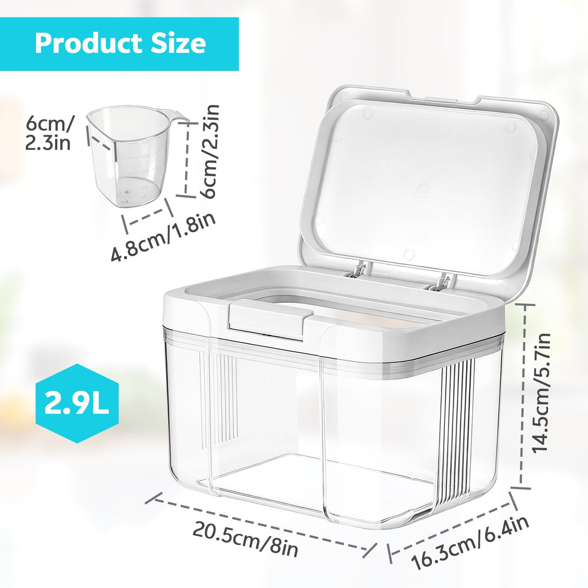 Yimomoyi Laundry Pods Container with Press-and-Pop Lid - image 2