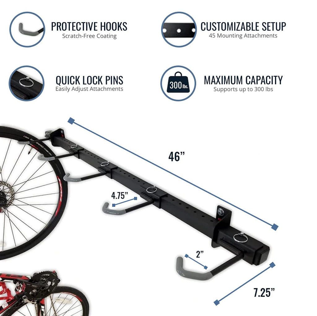 StoreYourBoard 5 Bike Storage Rack | Heavy-Duty Steel Wall Mount Organizer