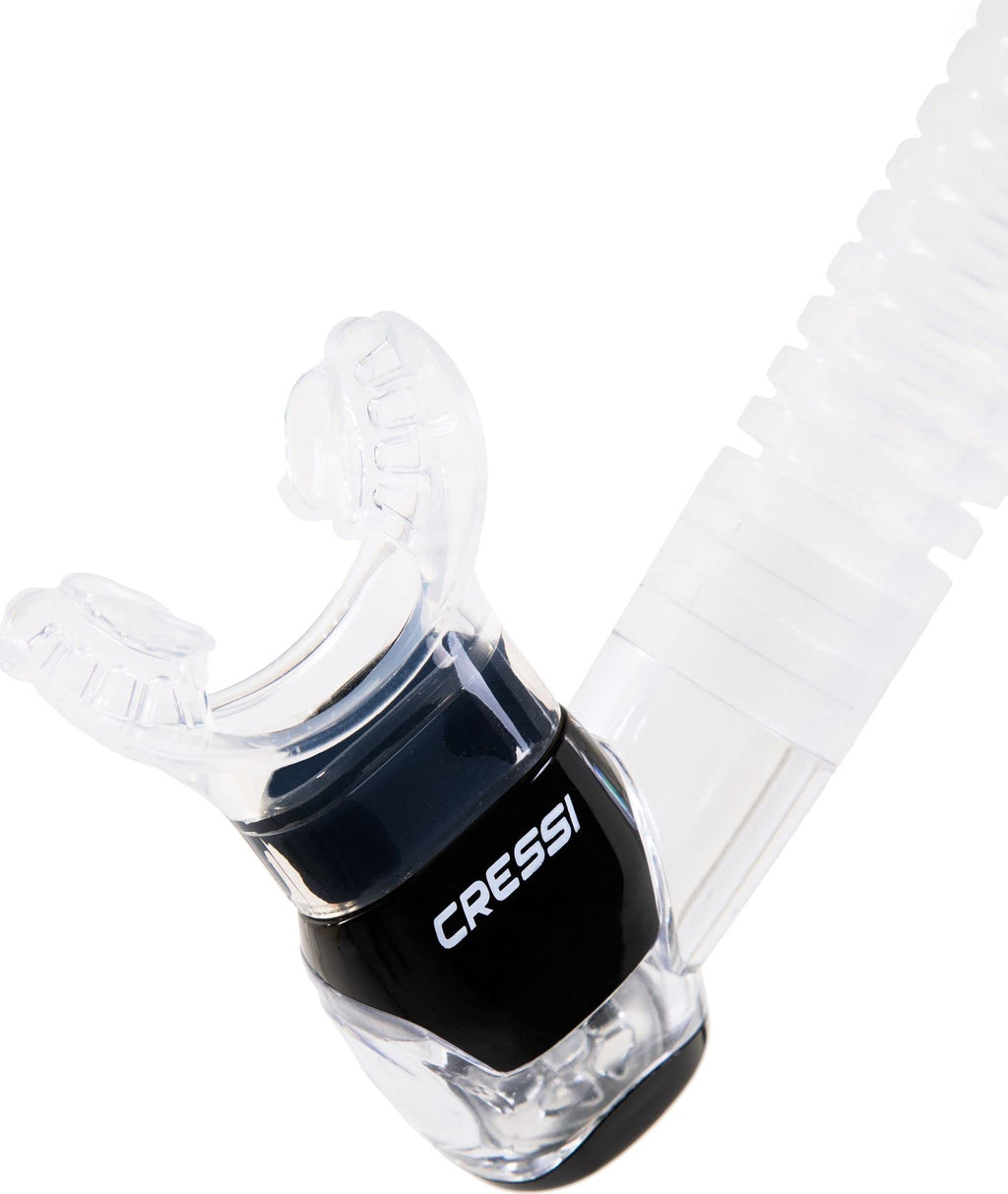 Cressi Itaca Ultra Dry Snorkel – Silicone Freediving Gear, Black
