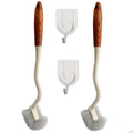 Jolof Store Long Handle Toilet Brush – 2pc Wooden Deep Cleaning Set