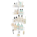 SWTYMIKI Shower Caddy Tension Pole | 4-Tier Stainless Steel Corner Organizer