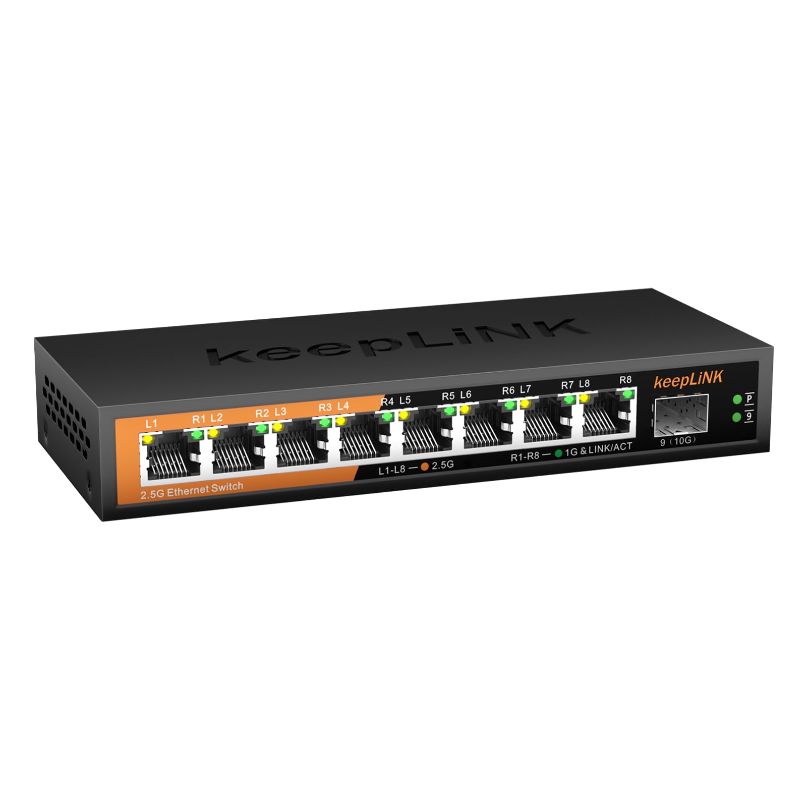 keepLiNK 8-Port 2.5G Unmanaged Ethernet Switch with 10G SFP Slot