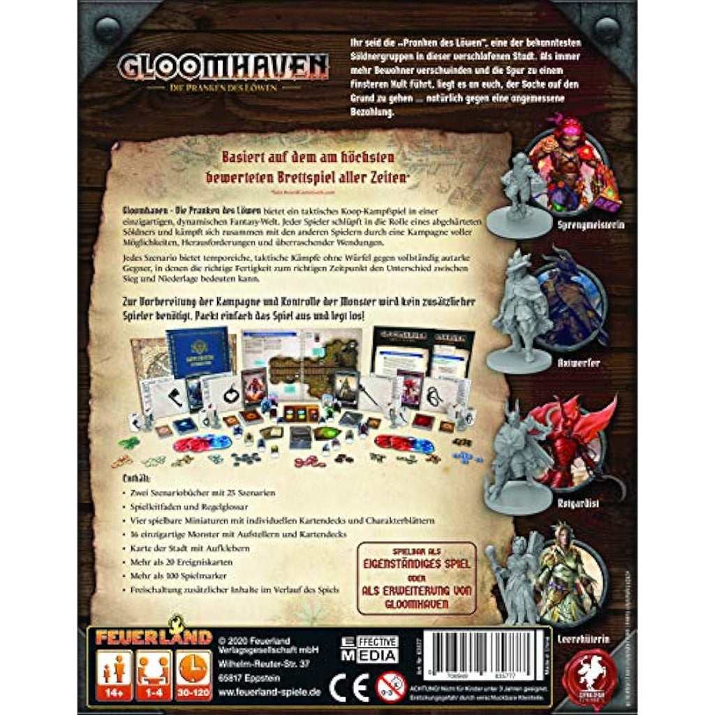 Feuerland Spiele Gloomhaven: Die Pranken des Löwen – Brettspiel