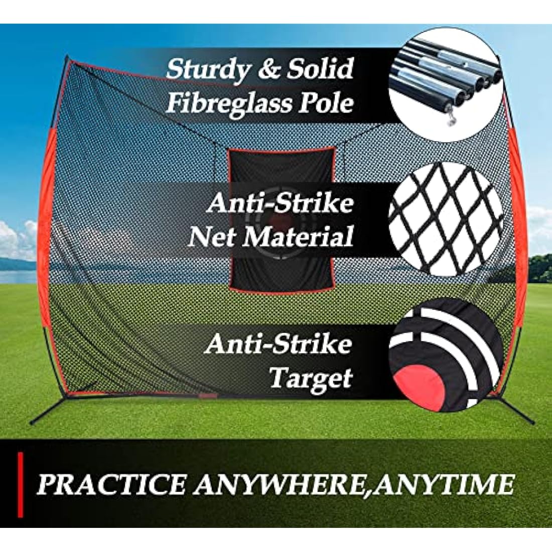 KAIDIDA Golf Practice Net – Driving Hitting Swing Training for Backyard