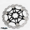 Bicycle Floating Disc Brake Rotor | 203mm Center Lock Black