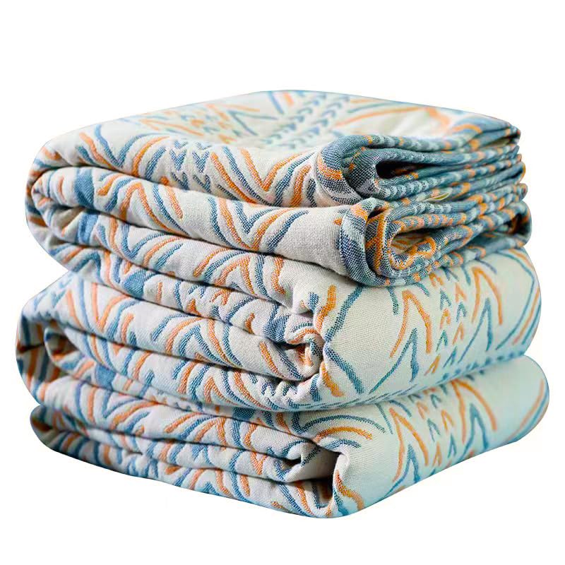 VANJOROY Bohemian Throw Blanket – 100% Organic Cotton Double-Sided Sofa Bed