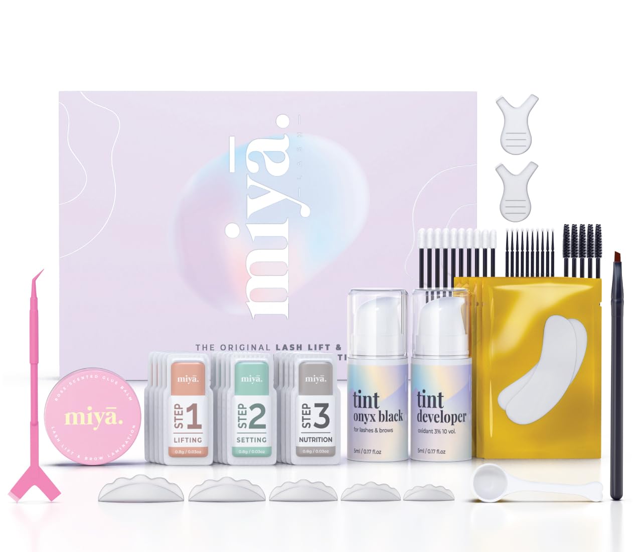 MIYA LASH 2-in-1 Lash Lift and Brow Lamination Kit with Black Tint