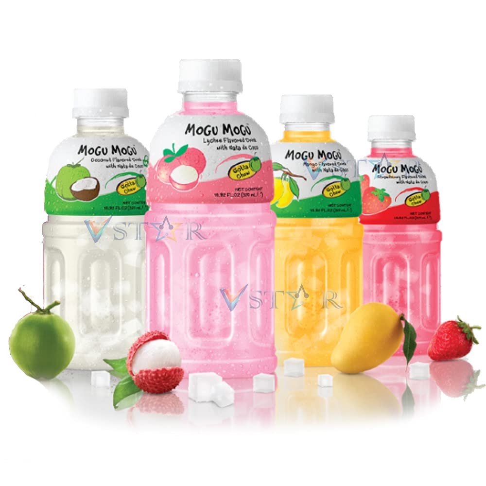 Mogu Mogu Lychee Flavored Fruit Drink – Refreshing 320ml Bottled Beverage