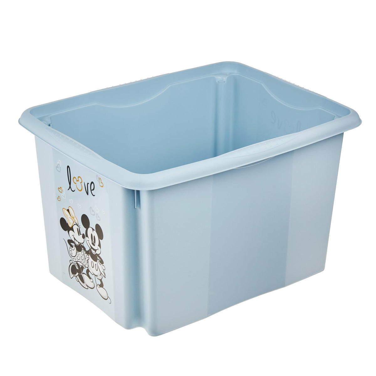keeeper Karolina 2 x Mickey Storage Box with Lid, Rotating and Stackable, for Children, 30 L + 45 L, Cloudy Blue - image 4