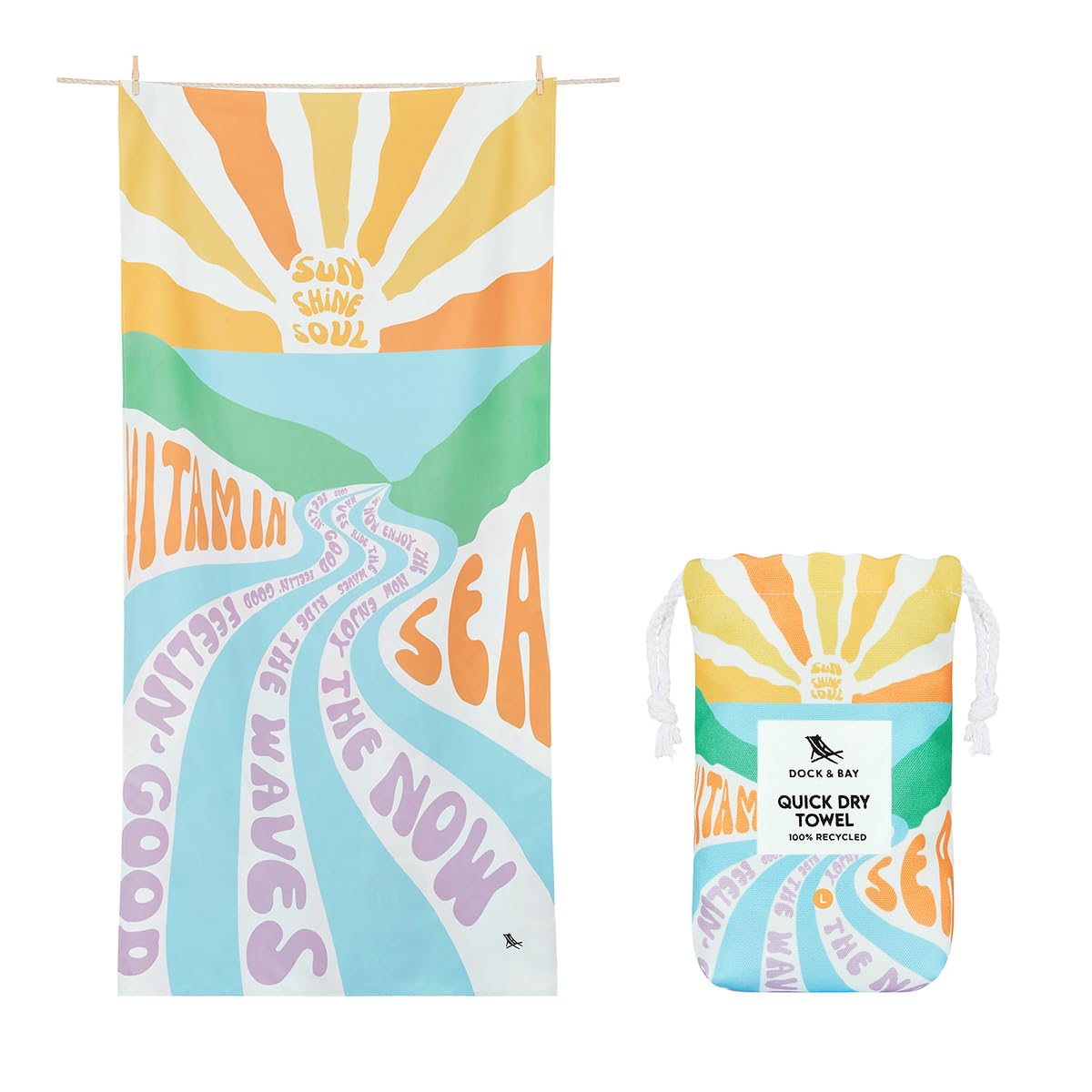 Dock & Bay Sand-Free Quick Dry Beach Towel | 100% Recycled – Vitamin Sea