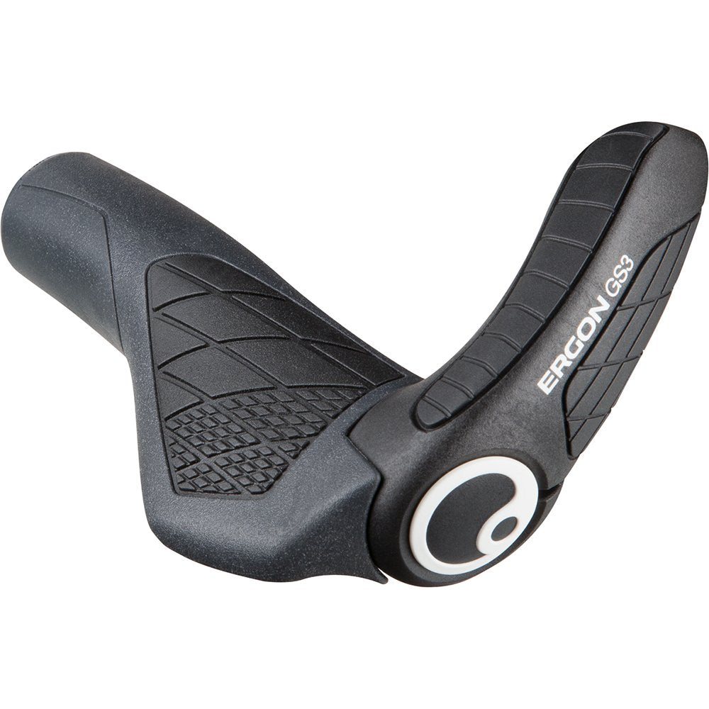Ergon GS3 Ergonomic Mountain Bike Grips – Fiberglass Composite, Black