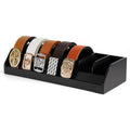 B4Life Bamboo Belt Organizer – 7 Compartment Display Case for Men