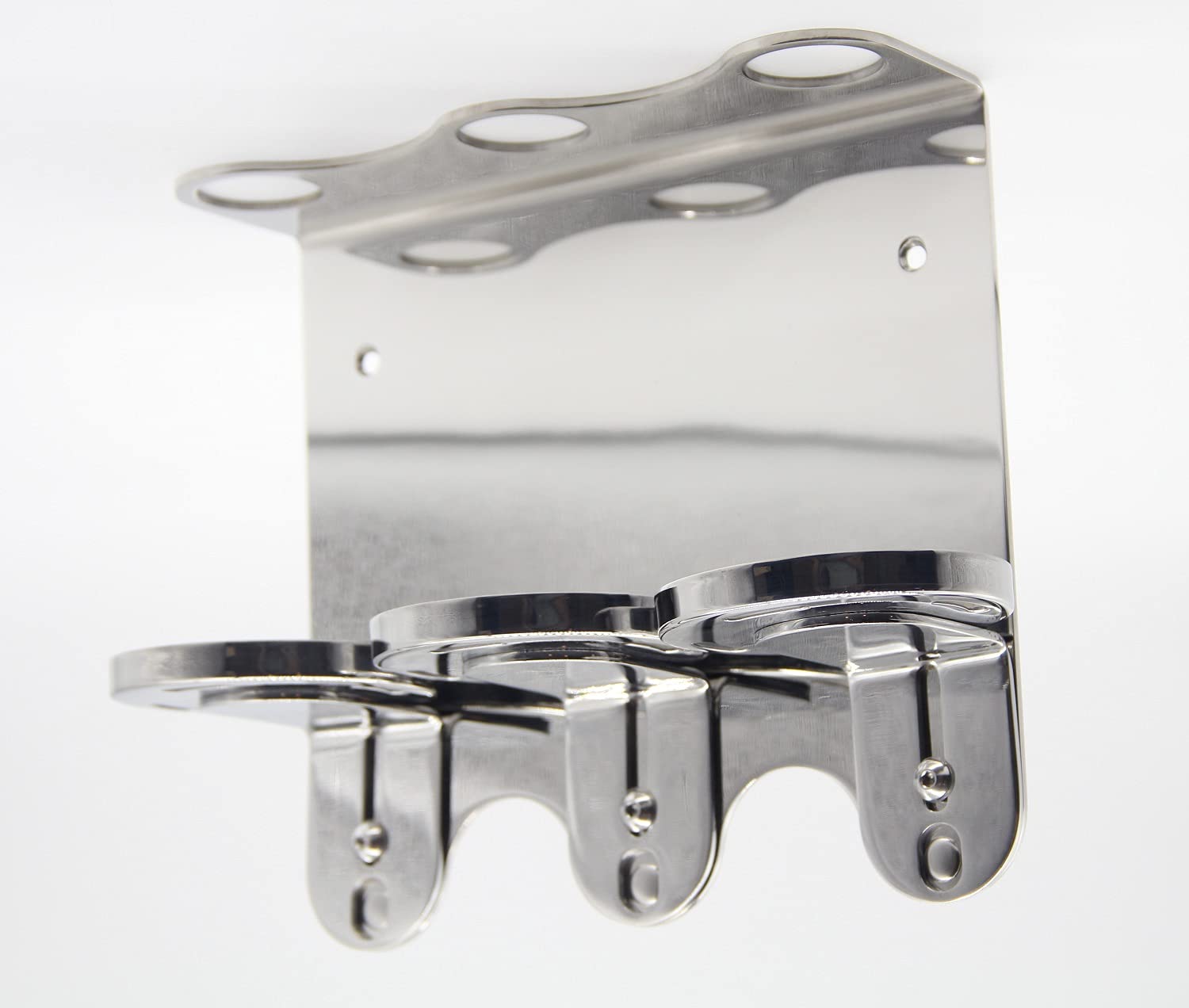 Triple Wall Mount Soap Dispenser | Chrome Stainless Steel