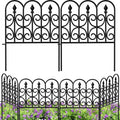 Amagabeli Decorative Garden Fence | 5-Panel Rustproof Metal Dog Barrier