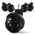 Office Chair Wheels Set of 5, Universal Pin Size 11×22mm Rubber Casters, Smooth & Silent, Safe for All Floors - image 1