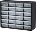 Akro-Mils 10124 24-Drawer Plastic Storage Cabinet for Small Parts, Black
