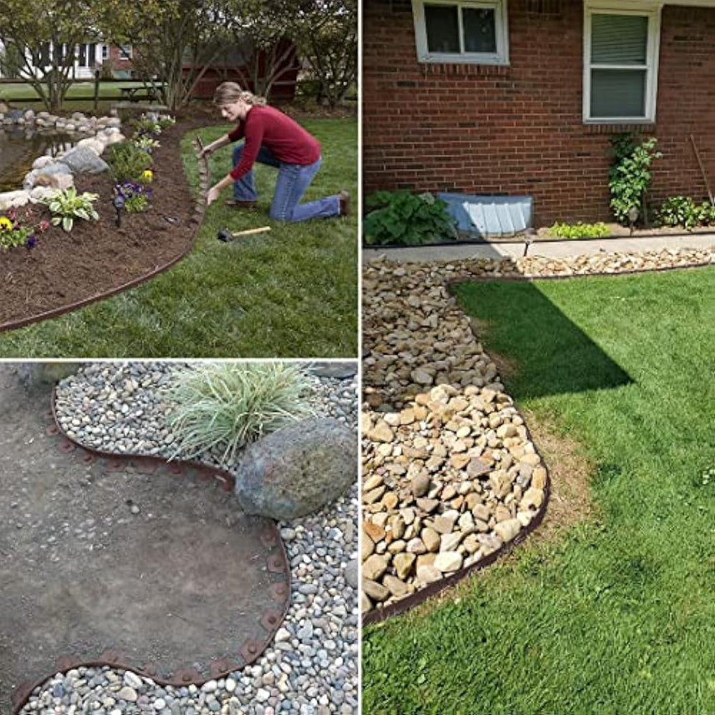 Jolof Store 10m Garden Lawn Edging – 10cm Extra Tall Flexible Border