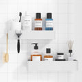 Kitsure 2-Pack Rustproof Shower Caddy – Drill-Free Bathroom Shelves, White