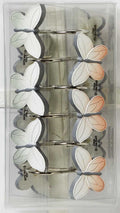 SKL Home Butterfly Shower Curtain Hooks - 12pc Resin Floral Set
