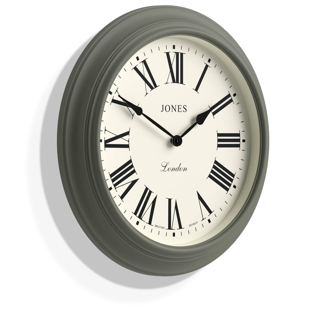 Jones Clocks Supper Club Large Wall Clock | 40cm Roman Numeral Green