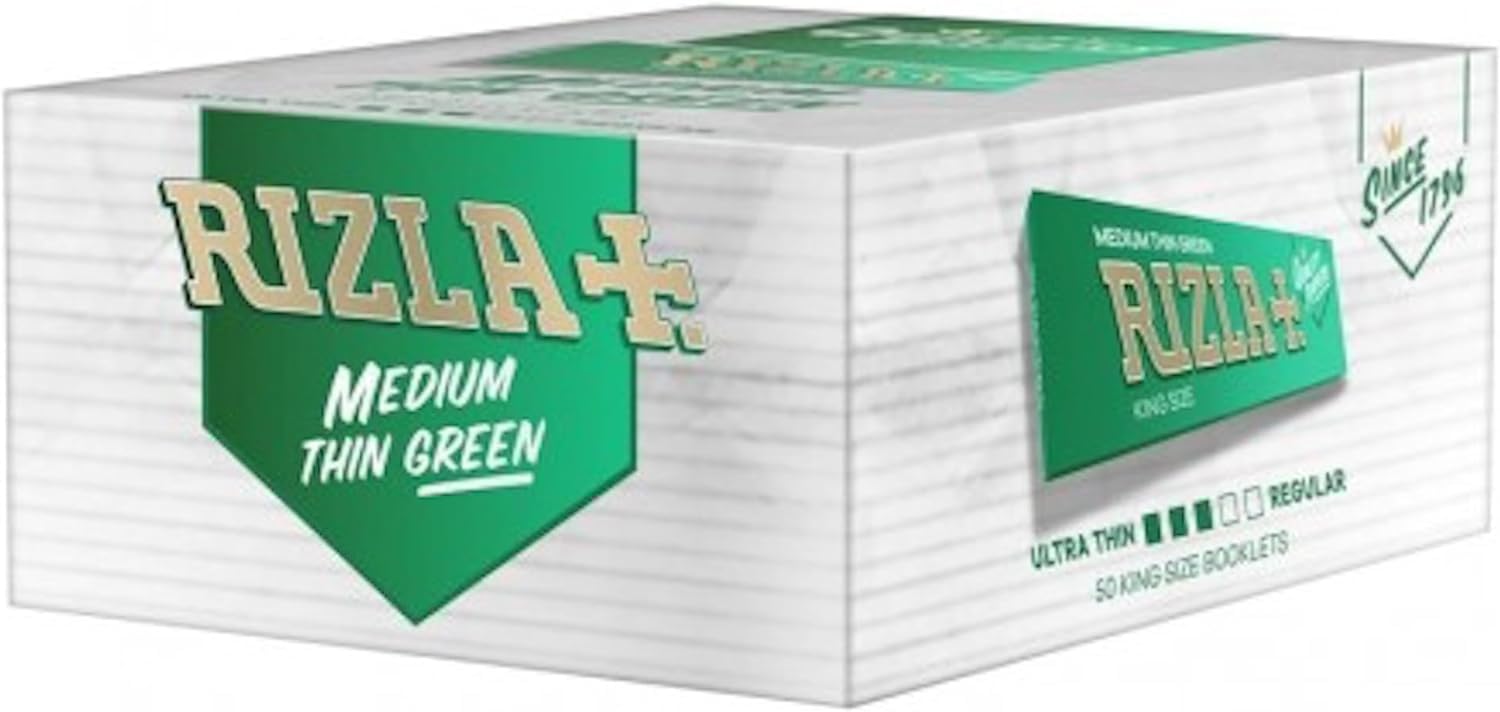 Rizla Green King Size Rolling Papers – Full Box of 50 Booklets
