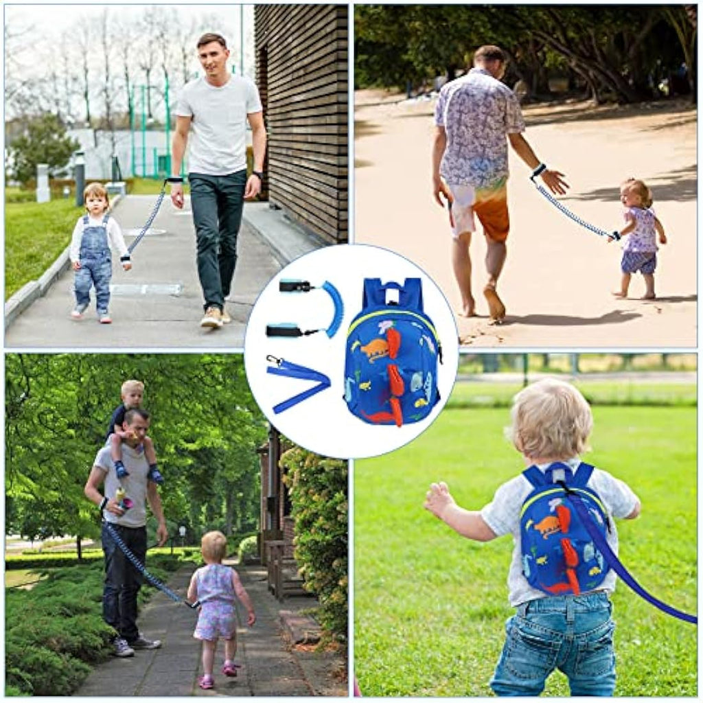 AOMIG Dinosaur Baby Reins – Toddler Safety Harness and Leash, Blue