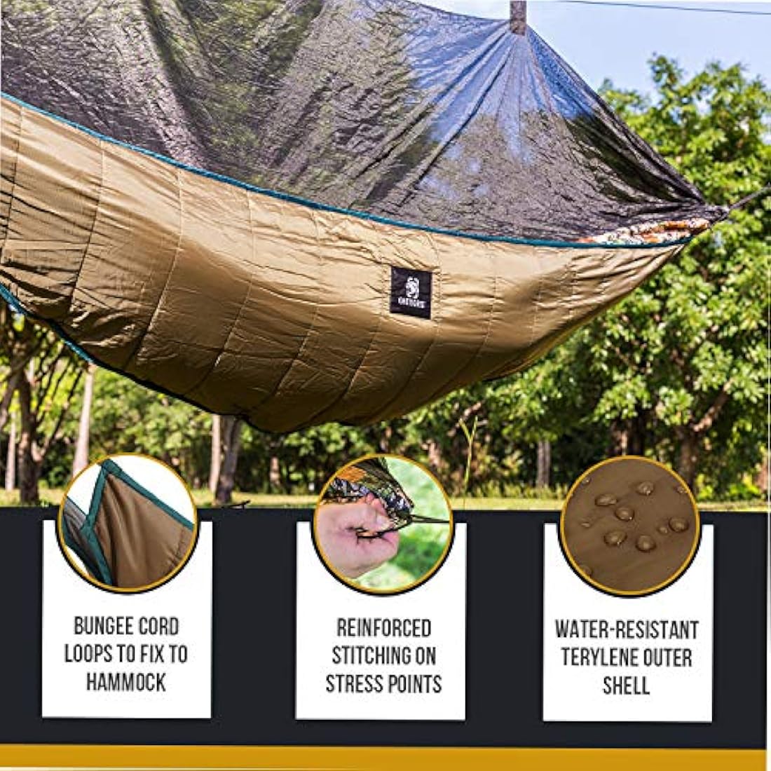 OneTigris HIDEOUT Hammock Underquilt – 4 Season Lightweight Camping Gear