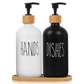 Jolof Store Glass Soap Dispenser Set – 500ml Refillable Pump Bottles