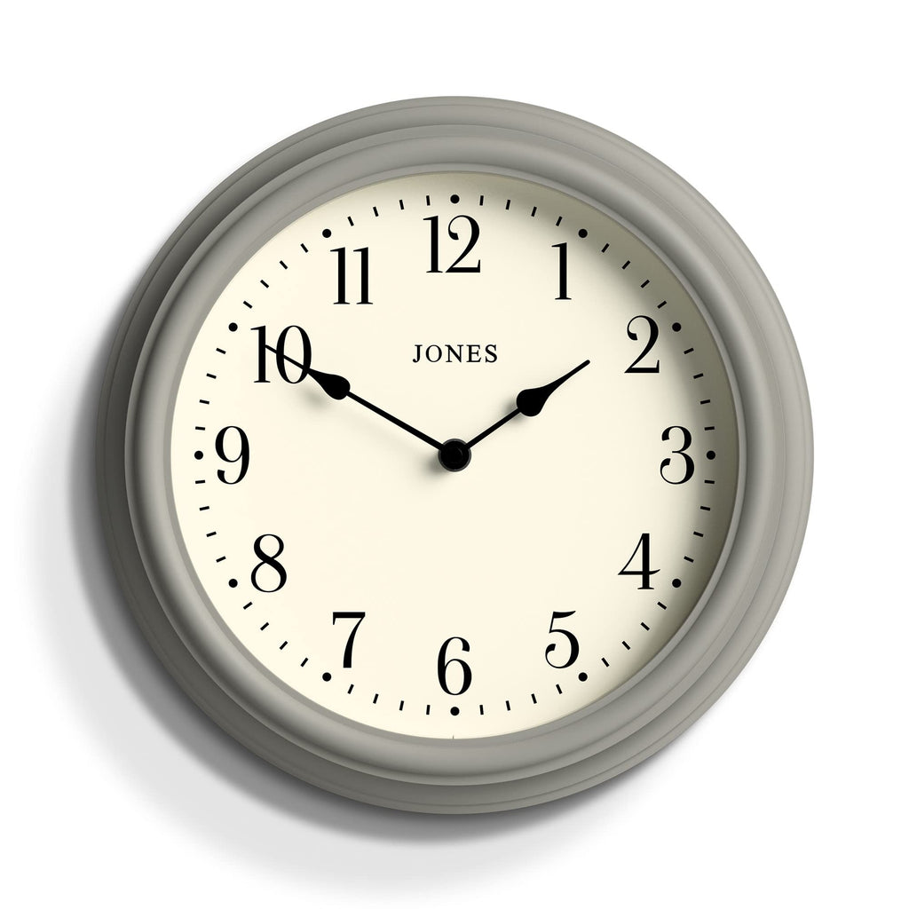 Jones Clocks Venetian Wall Clock | 30cm Grey Round Quartz Timepiece