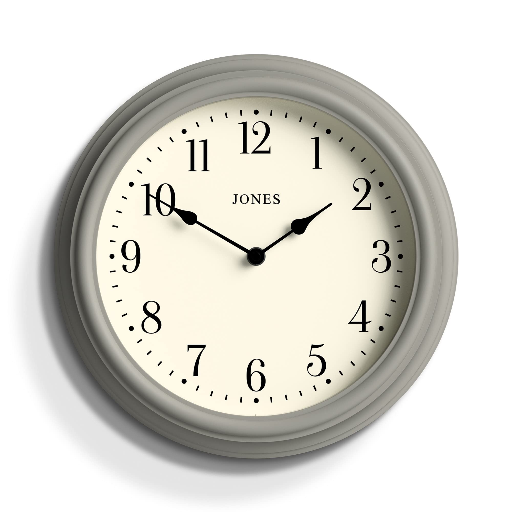 Jones Clocks Venetian Wall Clock | 30cm Grey Round Quartz Timepiece