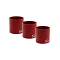 KalaMitica - Toothbrush Holder, Pen Holder, Kitchen Utensils Holder - Magnetic Containers to Save Space with Style - Set of 3 Cylinders - Red - image 1