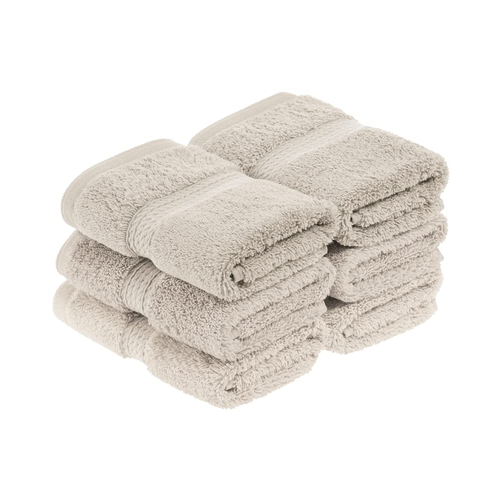 900 GSM Premium Cotton 6-Piece Face Towel Set | Stone
