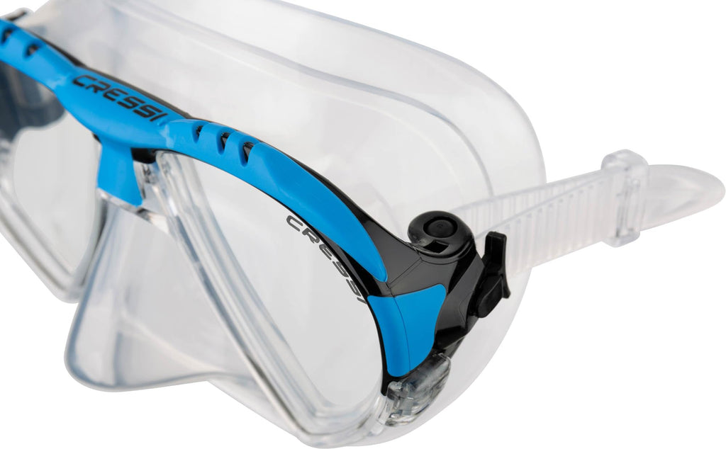 Cressi Matrix Snorkeling and Scuba Diving Mask – Low Volume, Blue