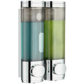 Modunful 2-Chamber Shower Soap Dispenser | No-Drill Wall Mount Chrome