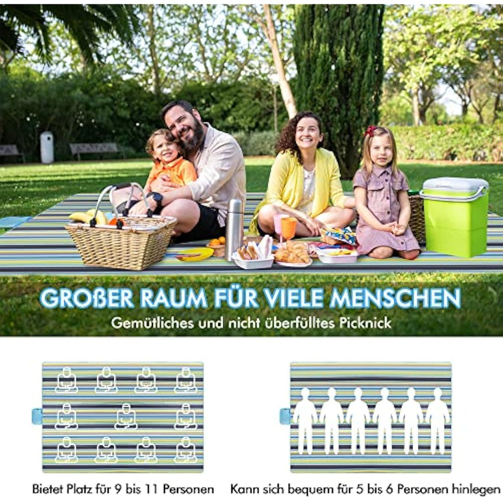 XXL Picnic Blanket – 300x200cm Waterproof Beach Mat