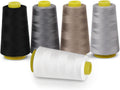 ilauke 5-Color Polyester Sewing Machine Thread - 3000 Yards Per Spool