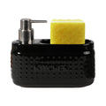 Jolof Store Ceramic Dish Soap Dispenser with Sponge Holder – 21oz Black