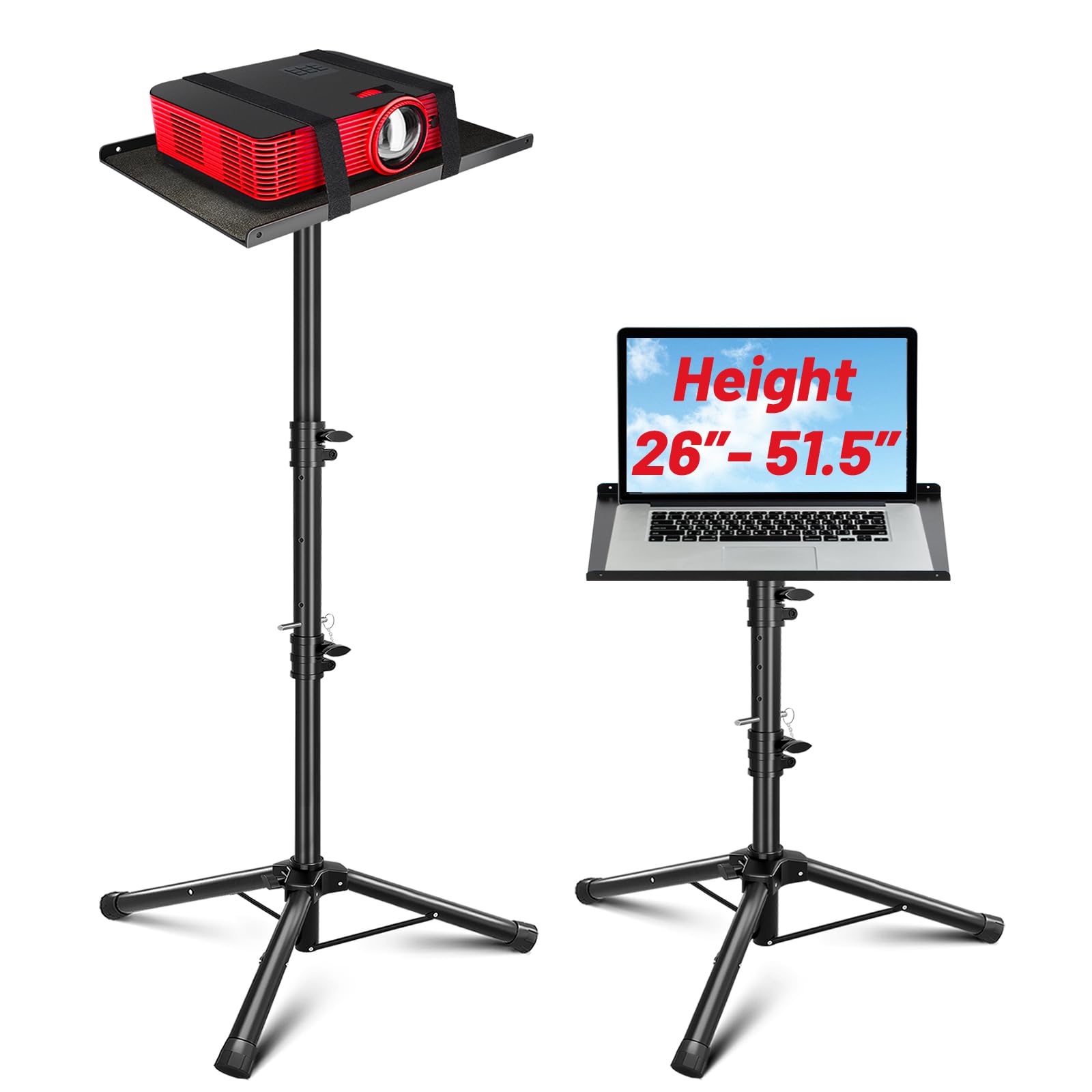 CAHAYA Projector Tripod Stand | Adjustable Laptop & DJ Rack Stand