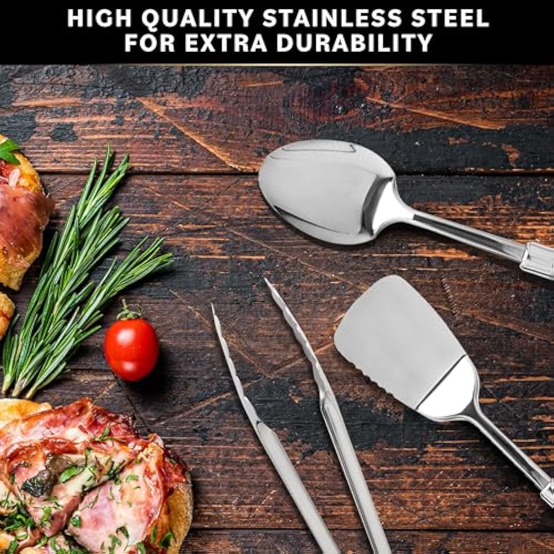 HomeHero 32-Piece Kitchen Utensils Set – Stainless Steel & Silicone Tools