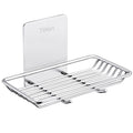Tiilan Stainless Steel Soap Dish – Self Adhesive Wall Mount Holder with Hooks