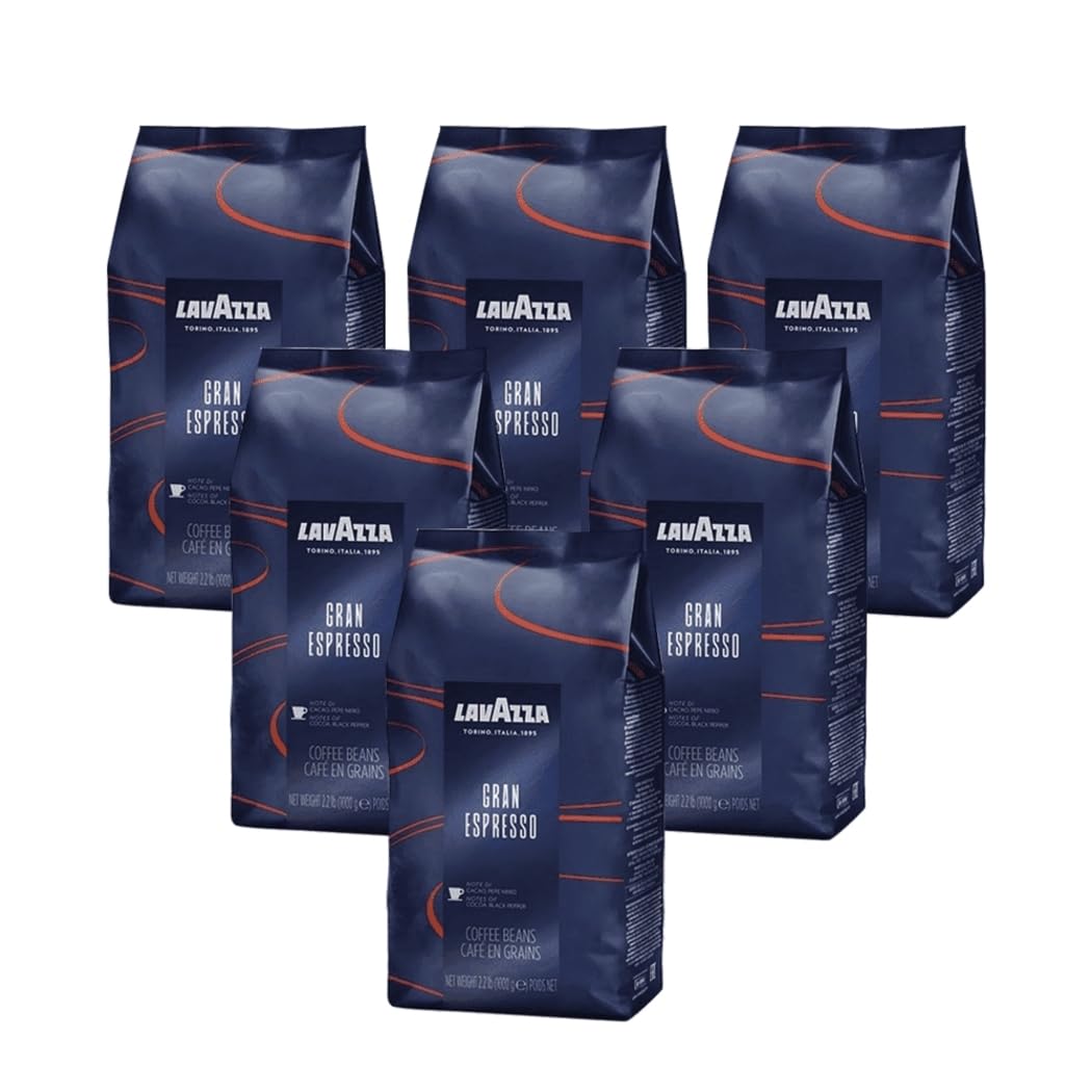 Lavazza Grand Espresso Whole Bean Coffee - Arabica & Robusta - 6 x 1kg