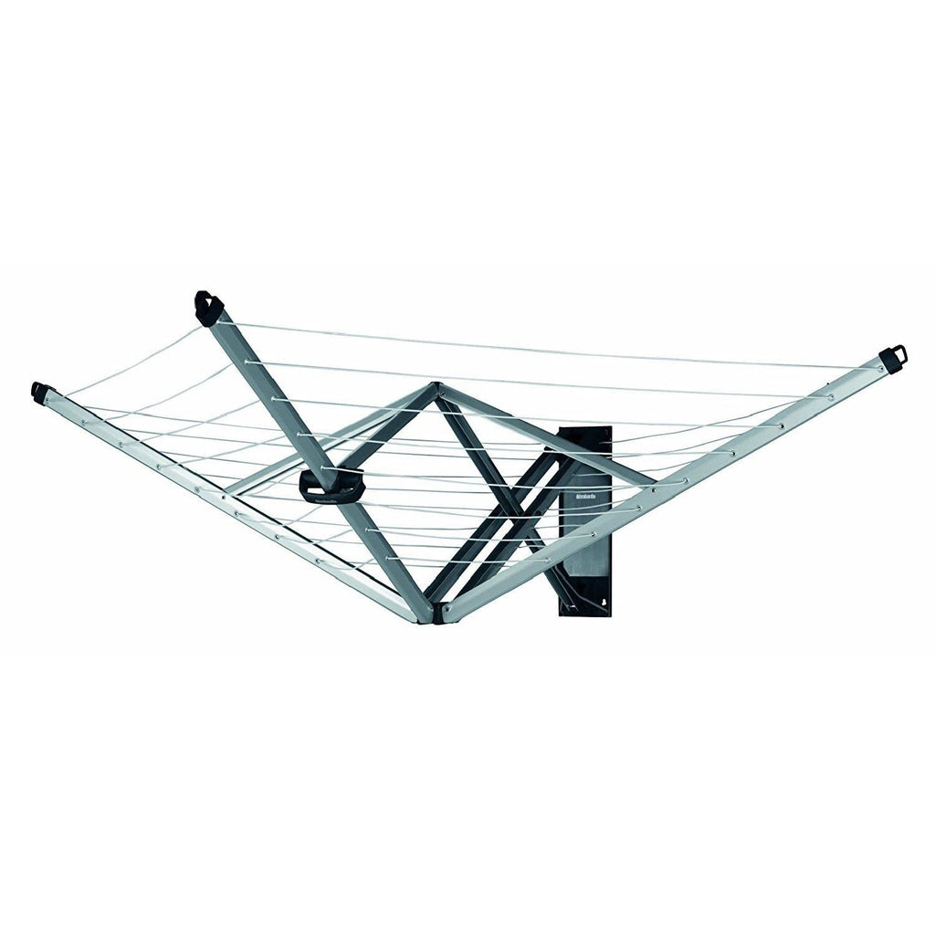 Brabantia WallFix 24m Retractable Wall-Mounted Clothes Airer - Silver