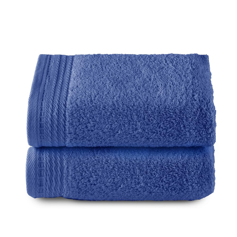 Premium Bath Towels – 2-Piece 100% Combed Cotton – Blue